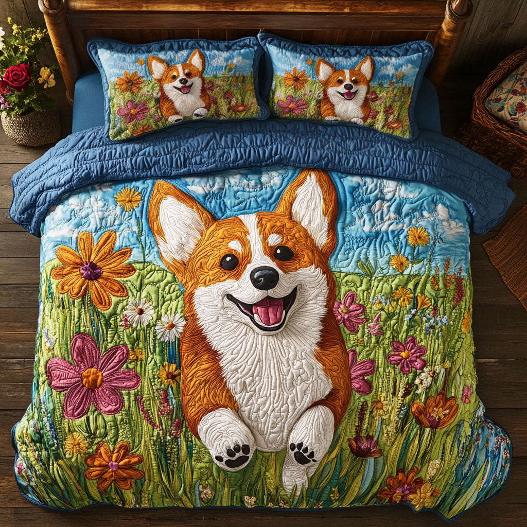 Happy Corgi CW1607018CL Duvet Cover Set