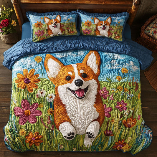 Happy Corgi CW1607018CL Duvet Cover Set