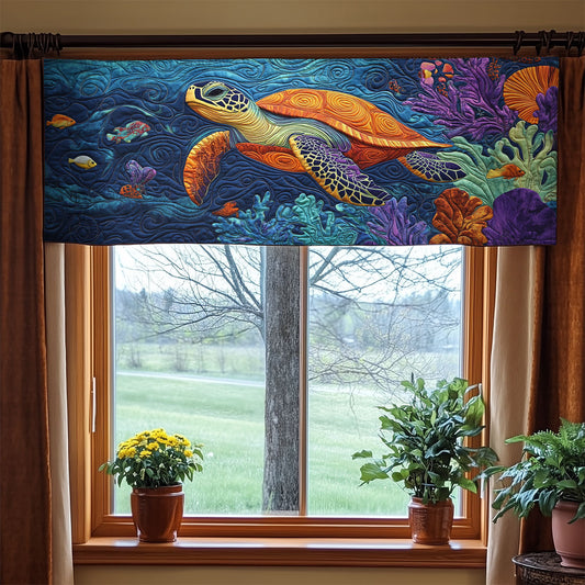 Turtle Sea WX1405045CL Quilted Valance
