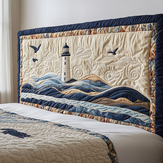 Nautical Beacon CP1612007CL Quilted Headboard Slipcover