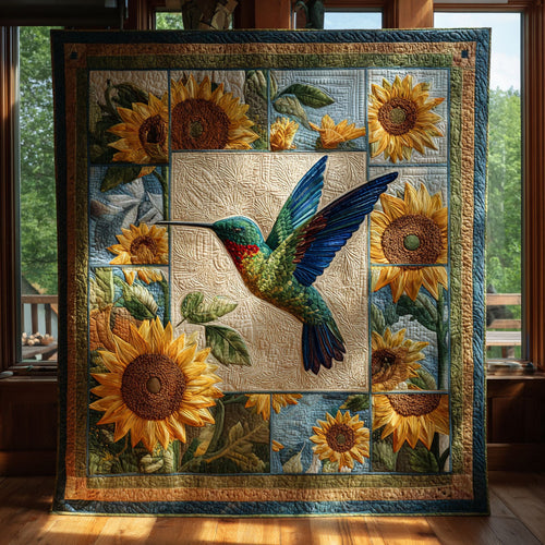 Sunflower Hummingbird CW2208049CL Quilt