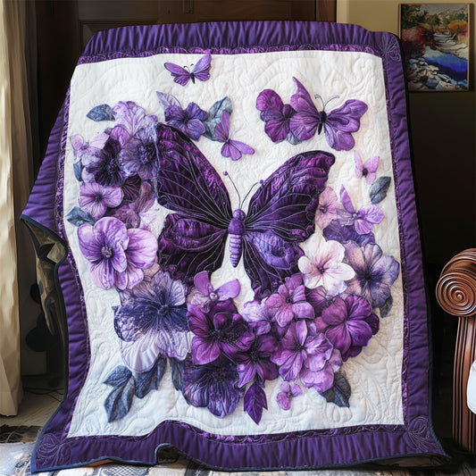 Purple Harmony Butterfly YR0701023CL Quilt
