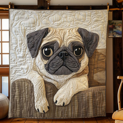 Cute Puppy Pug WY1302033CL Quilt