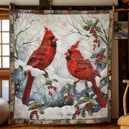 Winter Cardinal Celebration WN1810001CL Quilt