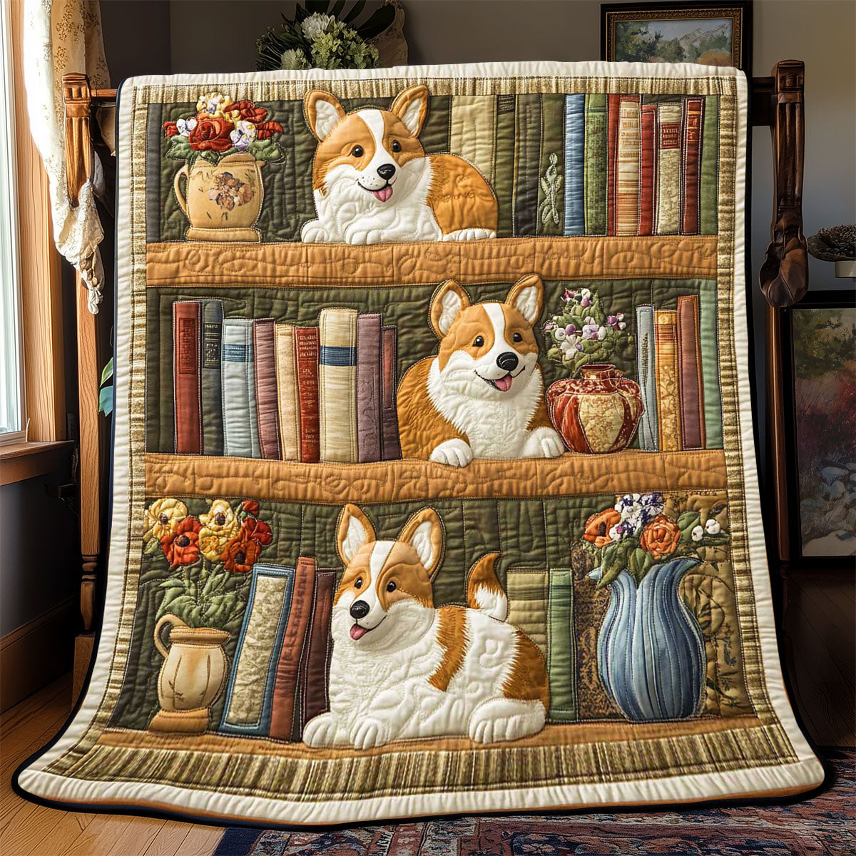 Corgi Bookshelf WP2612006CL Quilt