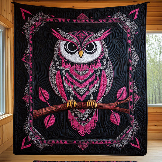 Mystic Pink Owl CW2709037CL Quilt