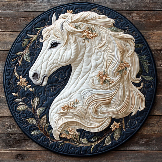 Whispers Of  Mane CP1706037CL Quilted Round Mat