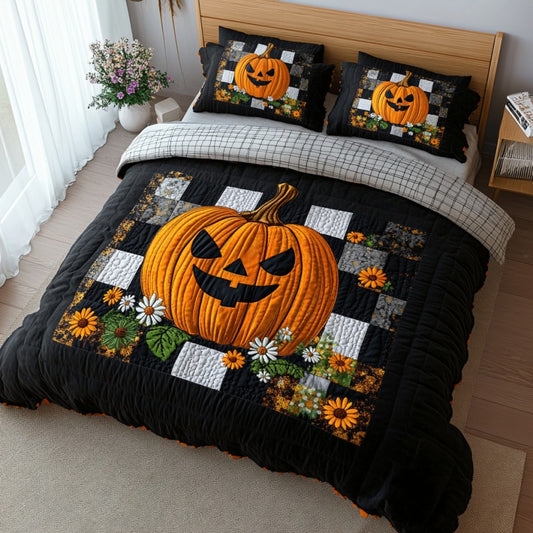 Boo Pumpkin With Daisies XR1509010CL Duvet Cover Set