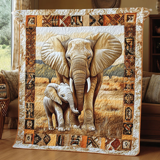 Tender Elephant Moment WN0910063CL Quilt