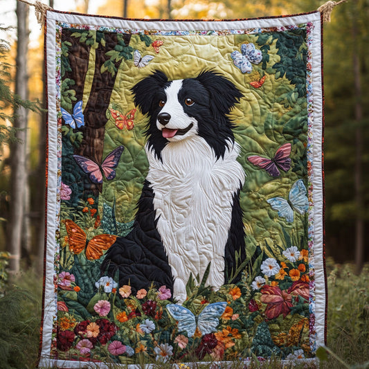 Border Collie Garden WT1901031CL Quilt