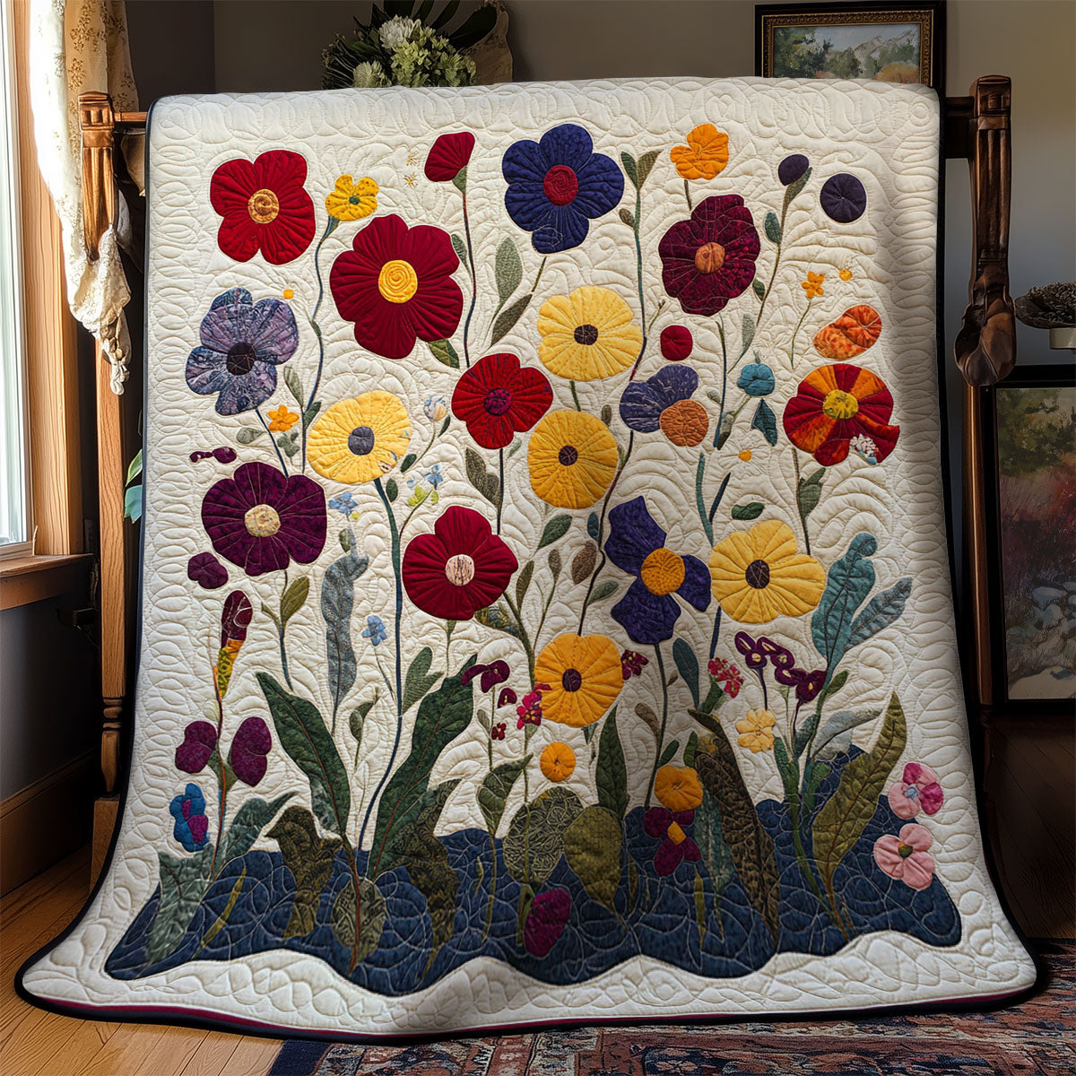 Colorful Flower Garden WY1202086CL Quilt