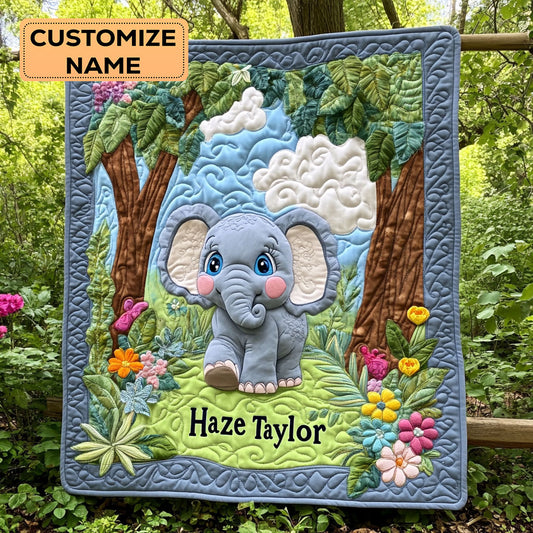 Little Trunk WY3107026CL Personalized Baby Quilt