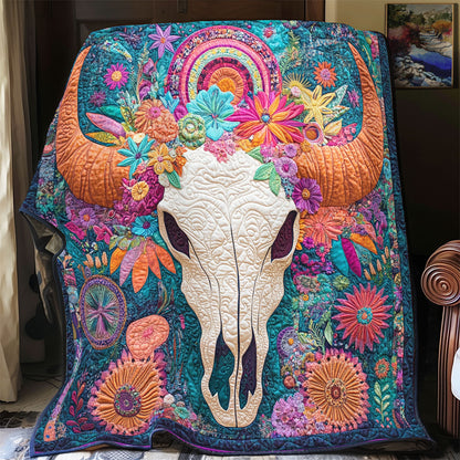 Vibrant Bull Skull WX3105069CL Quilt