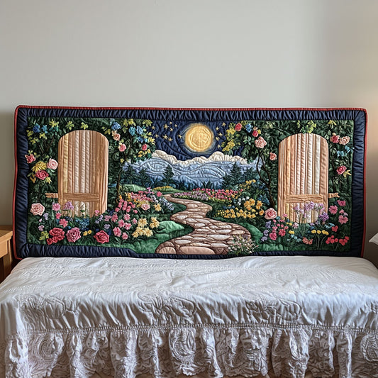 Moonlit Garden Path KL2512026CL Quilted Headboard Slipcover
