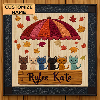 Under One Umbrella WJ1607009CL Personalized Baby Quilt