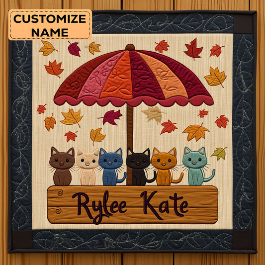 Under One Umbrella WJ1607009CL Personalized Baby Quilt