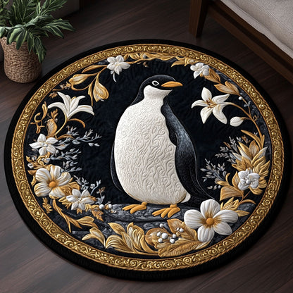 Penguin Hug CM1305041CL Quilted Round Mat