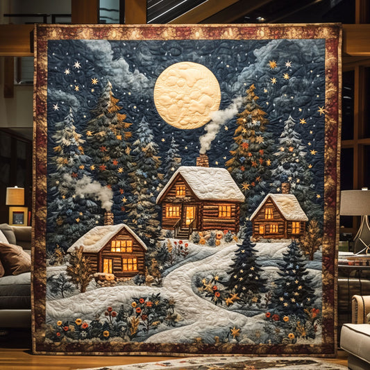 Santa’s Forest Cabin WN0110047CL Quilt