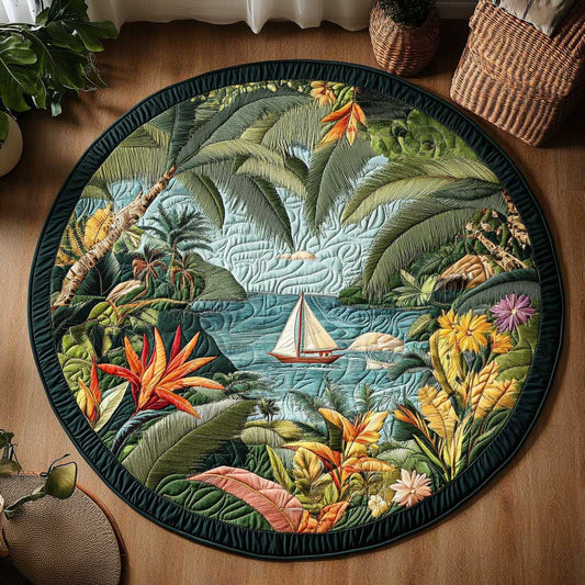 Island Drift WN1605021CL Quilted Round Mat