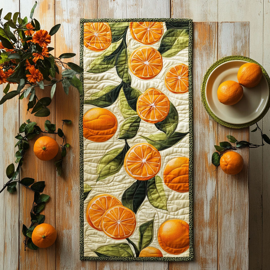 Tangerine Trails CP2005007CL Quilted Table Runner