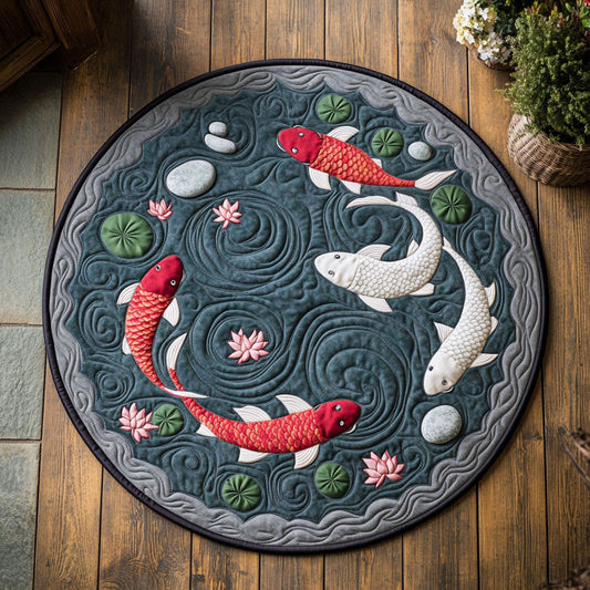 Koi Lake CP0410042CL Quilted Round Mat
