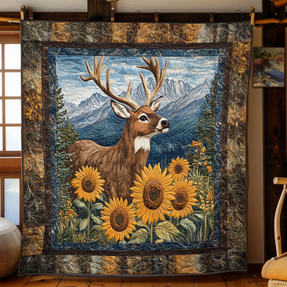 Deer And Sunflower WY2301052CL Quilt