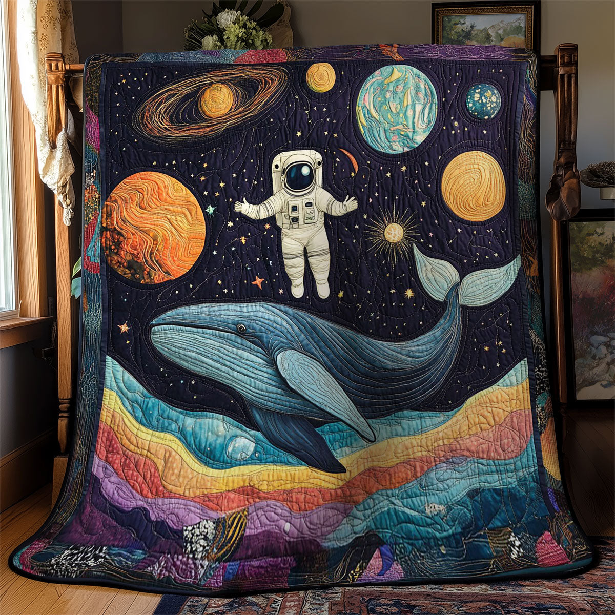 Astronaut And Planets WY2103001CL Quilt