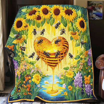 Bee And Sunflower WY3012005CL Quilt