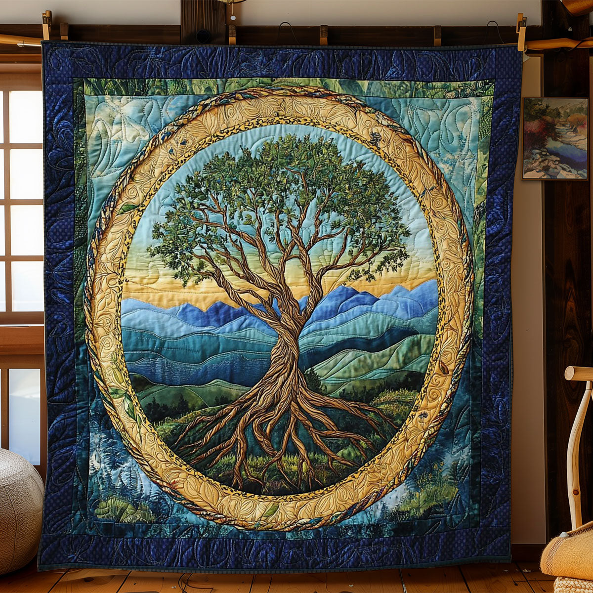 Circle Tree Of Life WY2201054CL Quilt