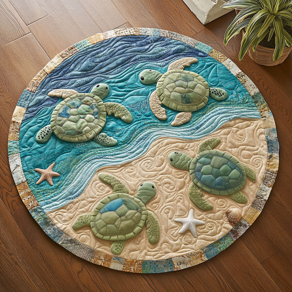 Deep Blue Comfort CM0805038CL Quilted Round Mat