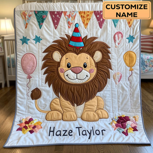 Little Lion WN2907070CL Personalized Baby Quilt