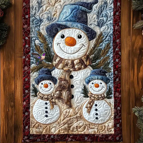 Snowman Family Fun WN1111011CL Quilted Table Runner