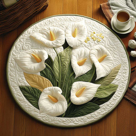 Calla Lilies Meadow WN2503032CL Quilted Round Mat