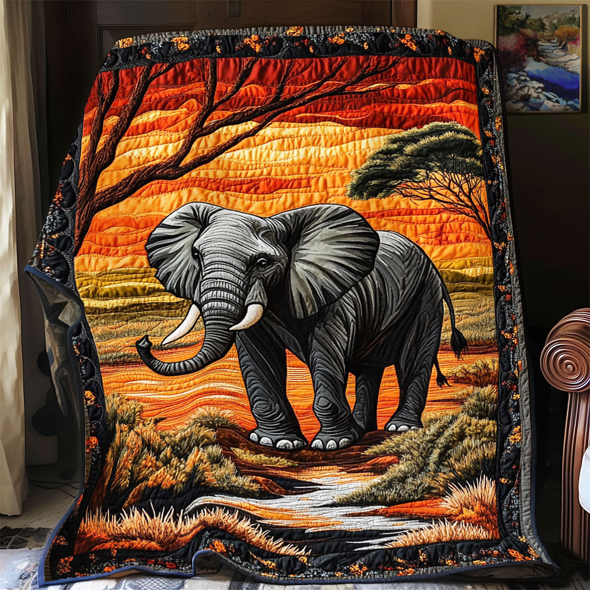 Sahara Elephant WX0805031CL Quilt