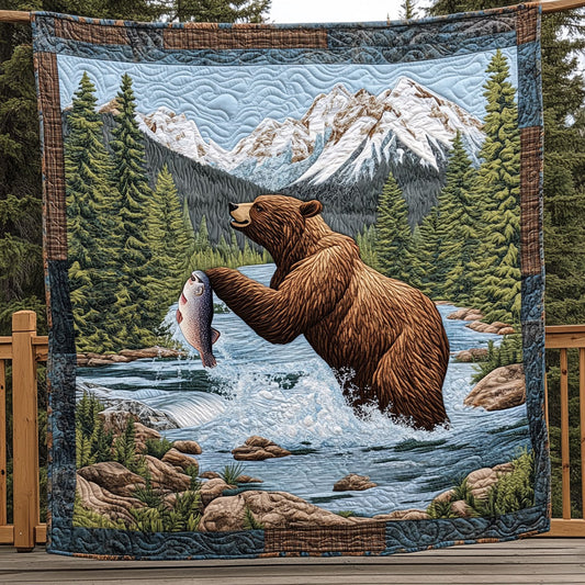 Fishing Bear CW2105341CL Quilt