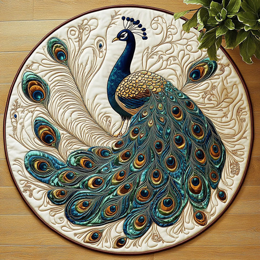 Peacock CW1605179CL Quilted Round Mat