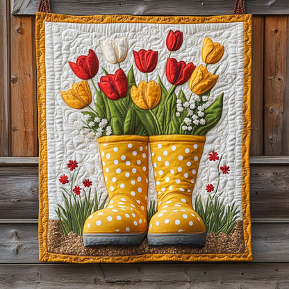 Boots and Tulips CW3006003CL Quilt