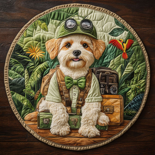 Adventure Pup CM0306034CL Quilted Round Mat
