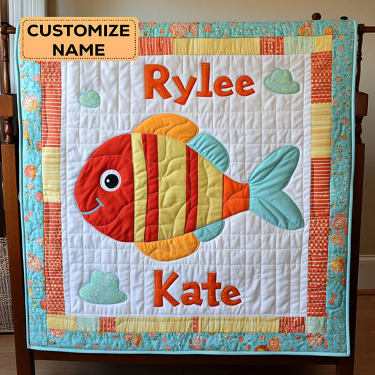 Bubbletail WJ2307006CL Personalized Baby Quilt