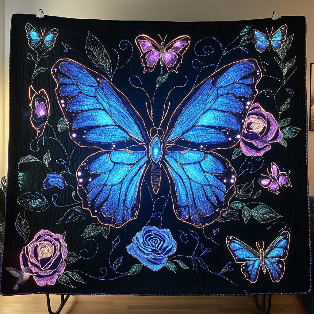 Purple Butterfly WU1810012CL Quilt