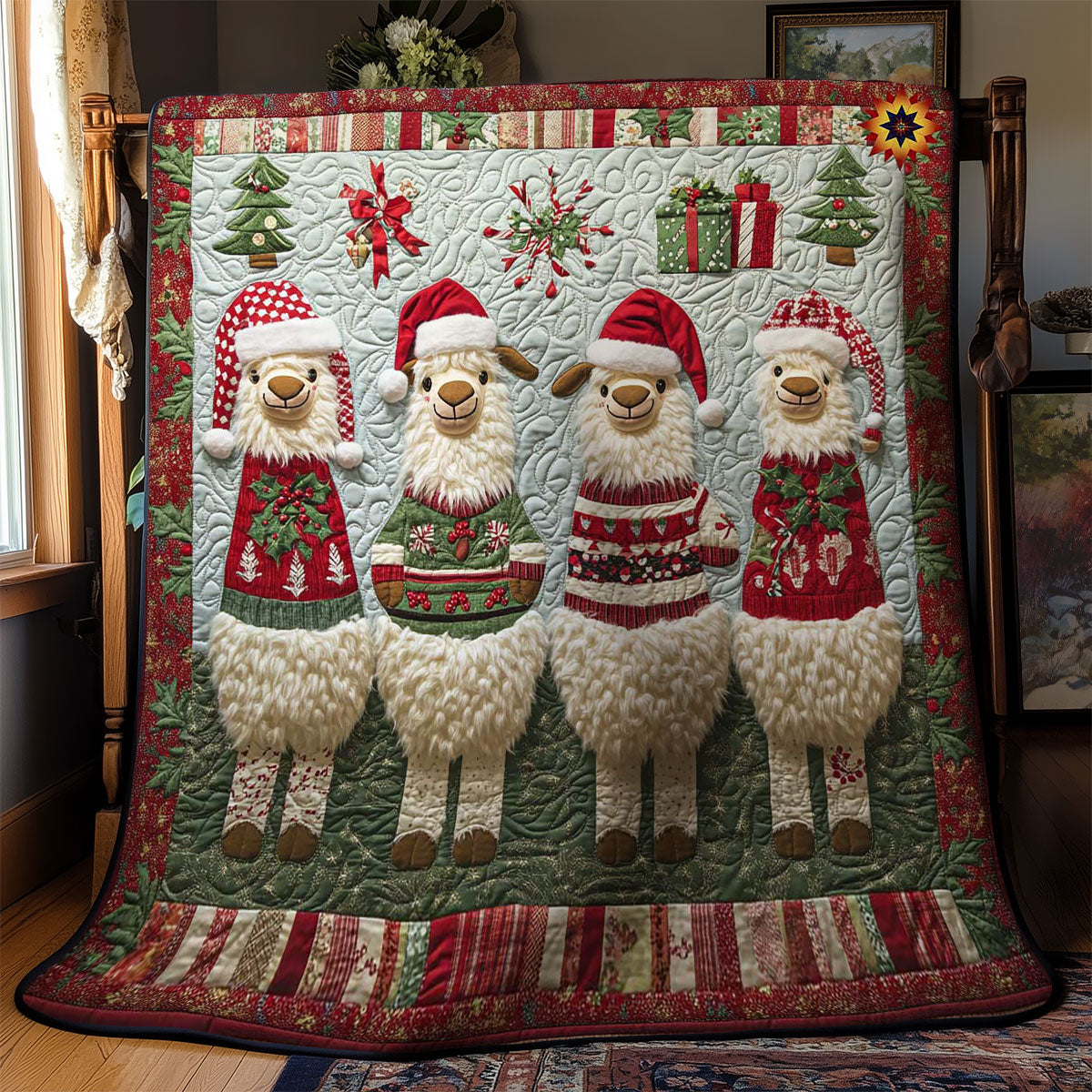 Festive Llama WN2211027CL Quilt