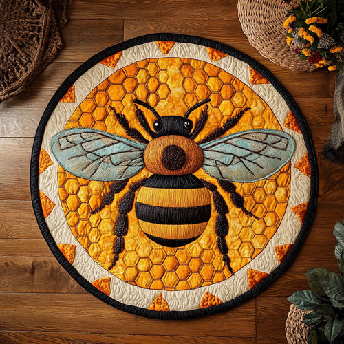 Golden Hive WJ2305036CL Quilted Round Mat