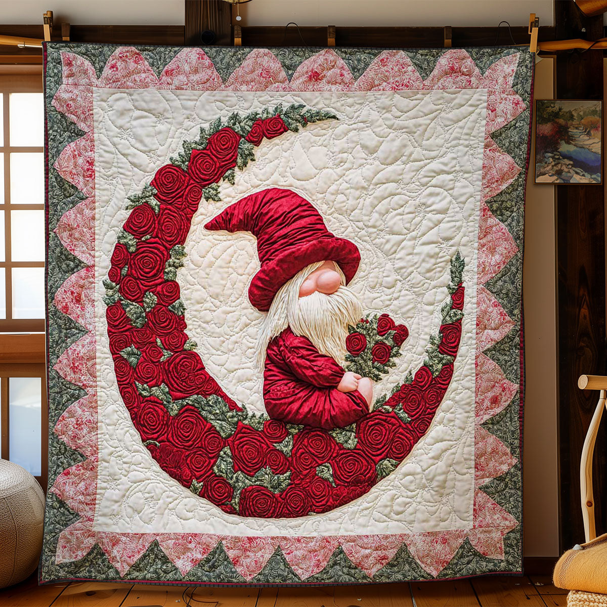 Crescent Blossom Gnome WN0201013CL Quilt