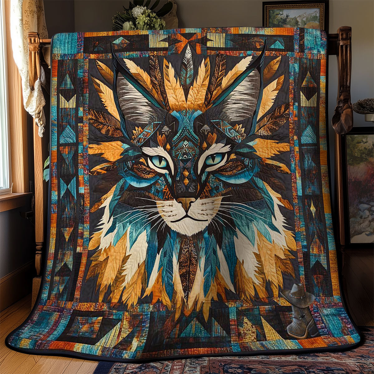 Cat Feather Harmony WN2012017CL Quilt