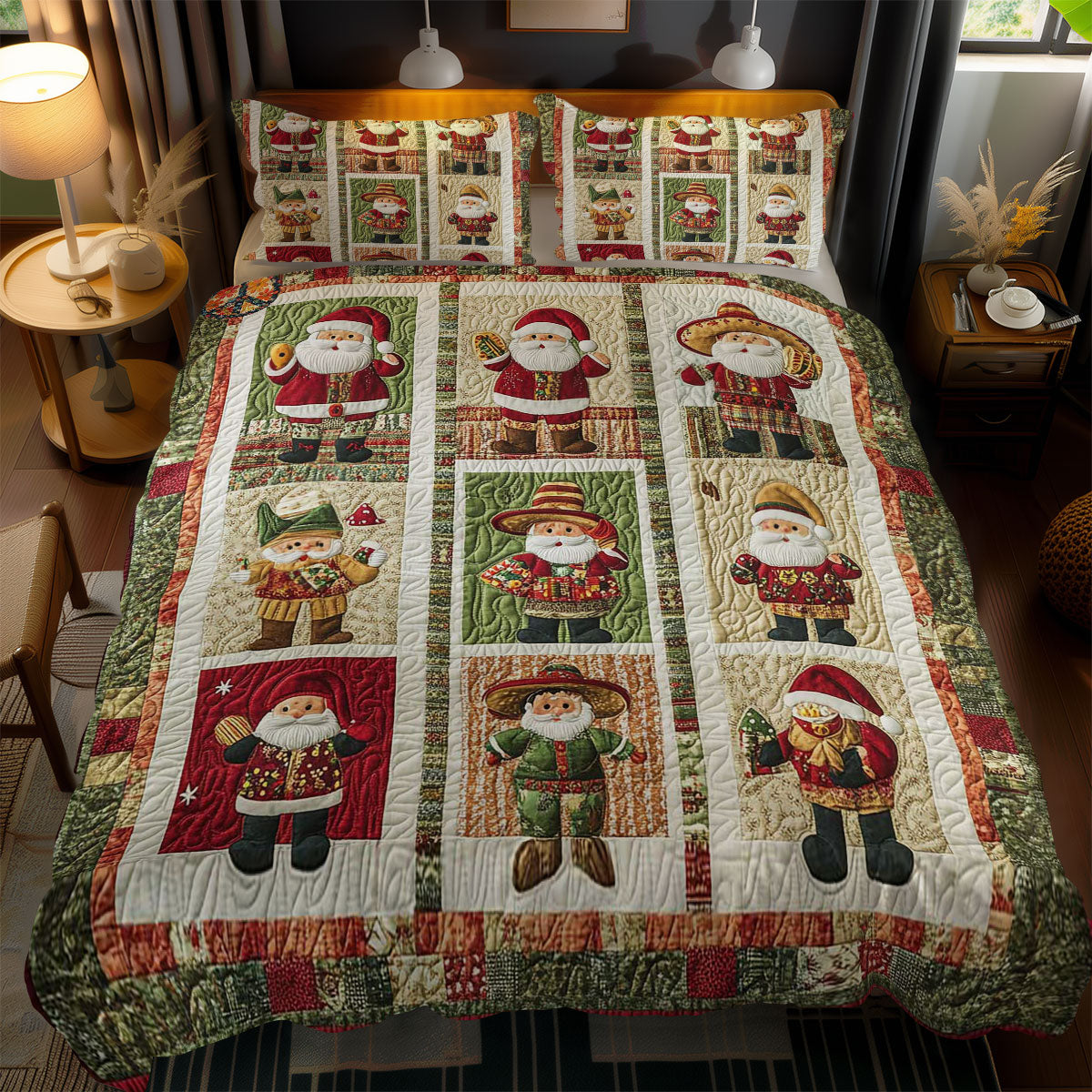 Feliz Navidad Santa WN2311013CL Duvet Cover Set