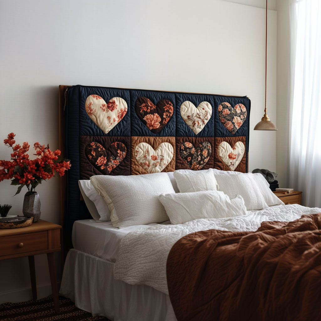 Everlasting Hearts KL2512023CL Quilted Headboard Slipcover