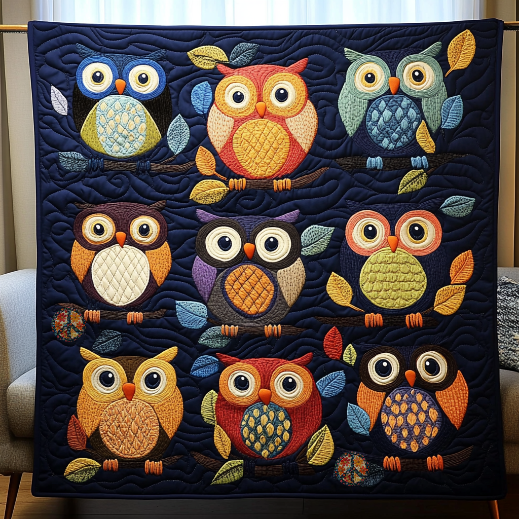 Cute Owls XR1112007CL Quilt