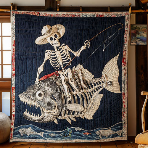 Patriotic Skeleton Ride WN0612075CL Quilt