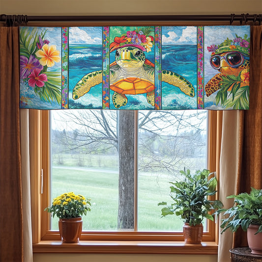 Turtle Petals WN2406079CL Quilted Valance