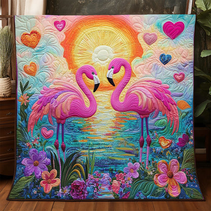 Glowing Flamingo WJ1004007CL Quilt